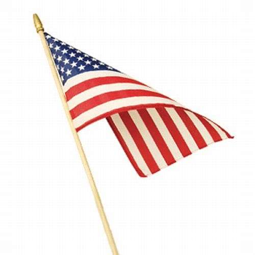 An American Economy Stick Flag 12in x 18in