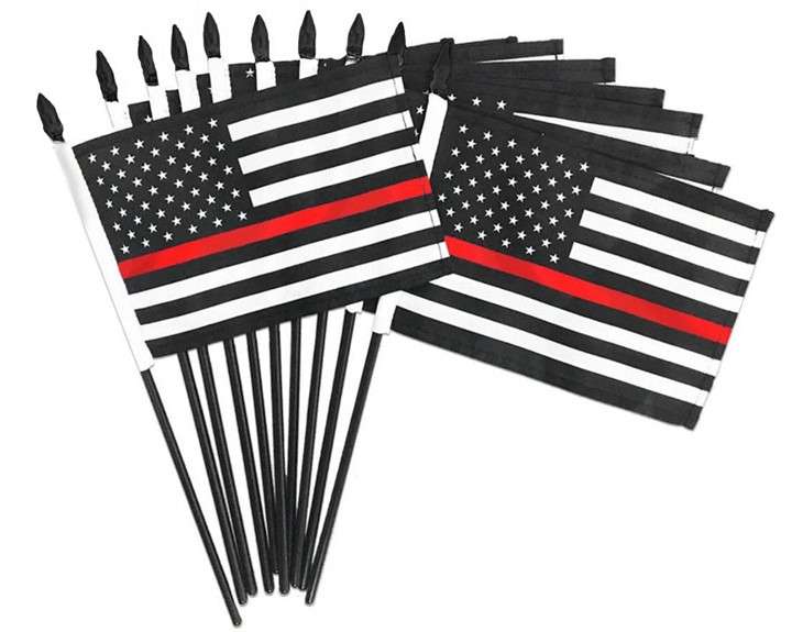 Thin Red Line Stick Flag