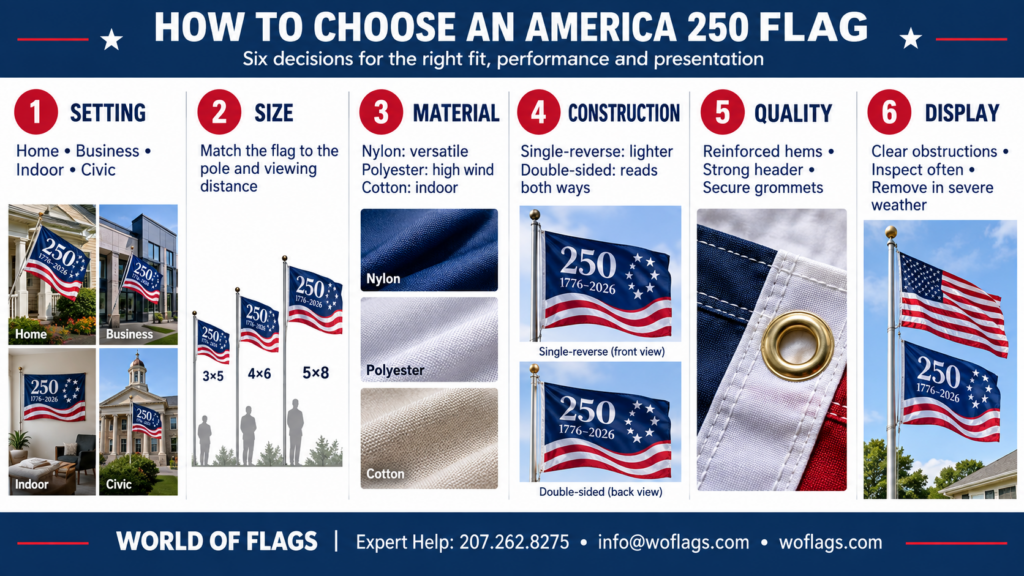 How to choose an America 250 flag