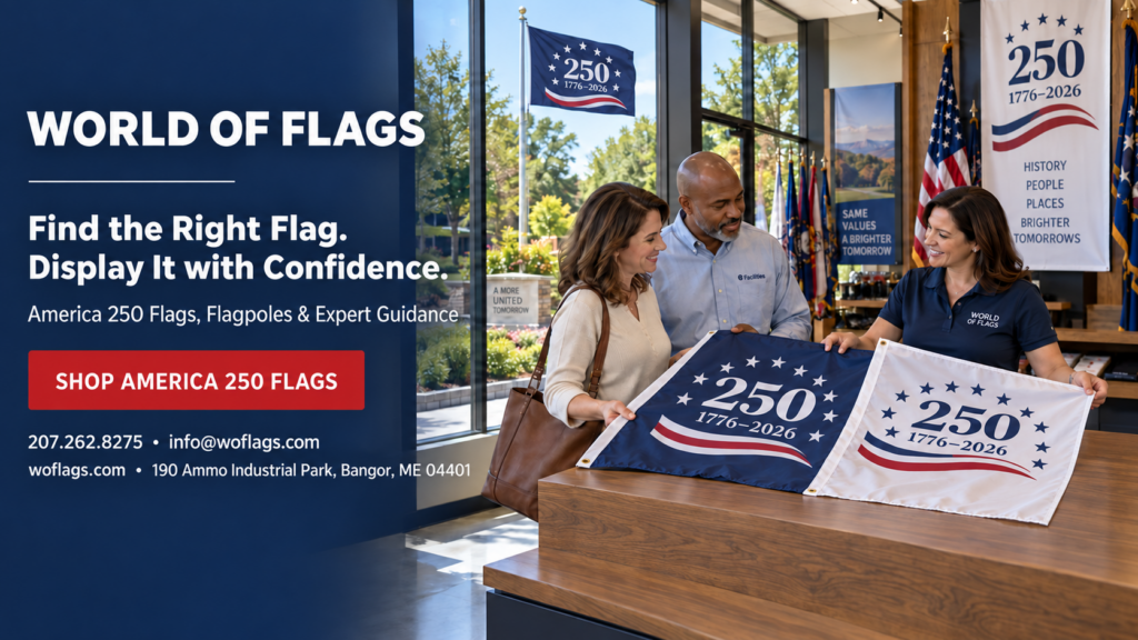 World of Flags showroom CTA banner