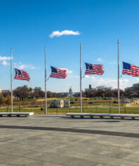 Flags flying at half-staff