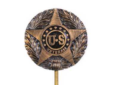 Support rod for grave marker medallions