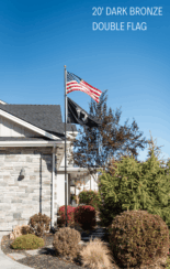 Titan Telescoping2 Telescoping flag pole on front of building